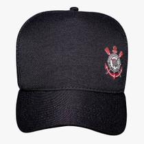 Boné Blck Snapback Trucker Corinthians Masculino - Preto