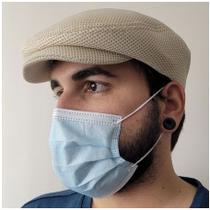 Boné Boina Chapéu Masculina Italiana Pano Macio Com botão Estilo Celebridade rede