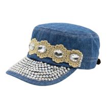 Boné Boina Feminina Jeans Azul Mulher Vintage Gorro