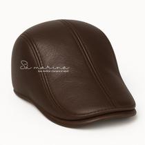 Boné Boina Masculina Italiana Estilo Artista em Material Sintético Cor:Marrom