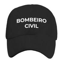 Boné Bombeiro Civil Emergência Bombeiro Preto Silk