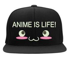 Boné Bordado - Anime is Life Japão Otaku