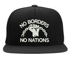 Boné Bordado - No Borders No Nations antifa acab 1312 anarco skate punk rock street thug Boné Bordado - No Borders No Nations antifa acab 1312 anarco skate punk rock street thug