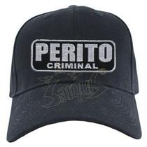 Boné bordado nome - perito criminal perícia perito