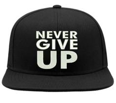 Boné Bordado - Nunca Desista Never Give Up