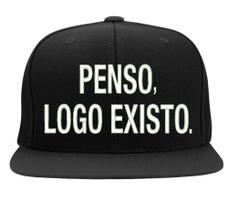 Boné Bordado - Penso Logo Existo Frases Pensadores Street