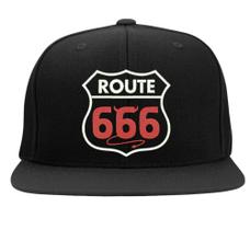 Boné Bordado - Rota 666 Route Diabo Lucifer Baphomet Dark