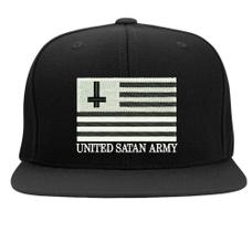 Boné Bordado United Satan Army Baphomet Lucifer