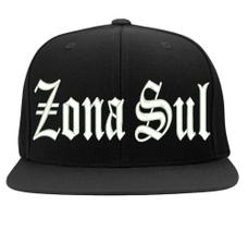 Boné Bordado - Zona Sul Rap Thug Hip Hop Rua Street Boné Bordado - Zona Sul Rap Thug Hip Hop Rua Street