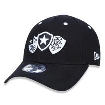 Boné Botafogo 9Forty Ajustável Preto Futebol Boné Botafogo 9Forty Ajustável Preto Futebol