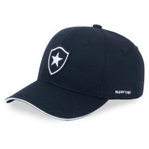 Boné Botafogo SuperCap Aba Curva Preto Escudo Bordado - Oficial Boné Botafogo SuperCap Aba Curva Preto Escudo Bordado - Oficial