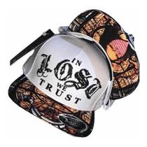 Boné Branco Lost Monalisa Aba Reta Bone Fitao Favorito