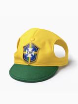 Boné Brasil Aba Verde para cachorro Tamanho:PP Boné Brasil Aba Verde para cachorro Tamanho:PP