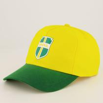 Boné Brasil Escudo Amarelo e Verde