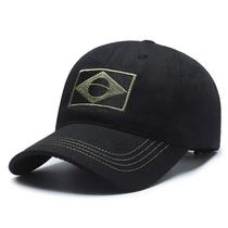 Boné Brasil Esportivo Aba Curva Ajustável Preto