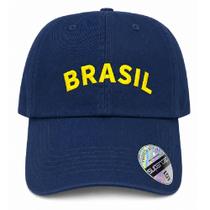 Boné Brasil Supercap Aba Curva Símbolo Bordado - Azul Boné Brasil Supercap Aba Curva Símbolo Bordado - Azul