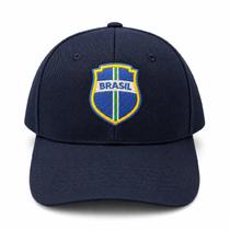 Boné Brasil SuperCap Brasão Símbolo Aba Curva Azul Oficial Tamanho:ÚnicoCor:Azul Boné Brasil SuperCap Brasão Símbolo Aba Curva Azul Oficial Tamanho:ÚnicoCor:Azul