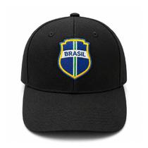 Boné Brasil SuperCap Brasão Símbolo Aba Curva Preto Oficial Tamanho:ÚnicoCor:Preto Boné Brasil SuperCap Brasão Símbolo Aba Curva Preto Oficial Tamanho:ÚnicoCor:Preto