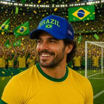 Boné Brasil Torcedor Várias Cores Seleção Copa Time Futebol Use Young Boné Brasil Torcedor Várias Cores Seleção Copa Time Futebol Use Young