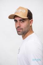 Boné Bravo Camurça Bege com Marrom