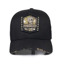 Boné Caçadores American Company Preto Trucker Telinha