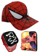 Boné carteira Homem Aranha mas relógio digital a prova d agua smart infantil masculino , lançamento Boné carteira Homem Aranha mas relógio digital a prova d agua smart infantil masculino , lançamento