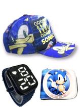 Boné carteira Sonic mas relógio digital a prova d agua smart infantil masculino , lancamento