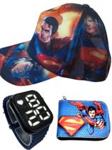 Boné carteira Superman mas relógio digital a prova d agua smart infantil masculino , lançamento