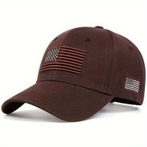 Boné casual ajustável com bandeira americana para homens, ideal para primavera/outono/inverno Boné casual ajustável com bandeira americana para homens, ideal para primavera/outono/inverno