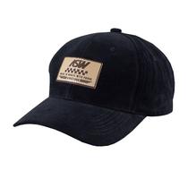Bone casual asw label camurça preto costurado