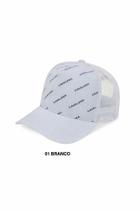 Boné Cavalera Branco Sarja com Tela Bordado Ajustável Boné Cavalera Branco Sarja com Tela Bordado Ajustável