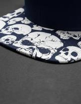 Boné Caveira Skull Aba Reta Snapbrack Adulto