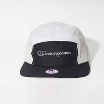 Boné Champion 5 Panel Micro Script Outline Black Off White