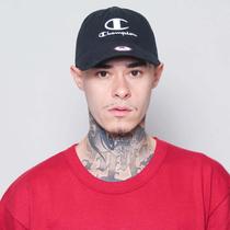 Bone Champion Washed Relaxed Big C Script Black Unico