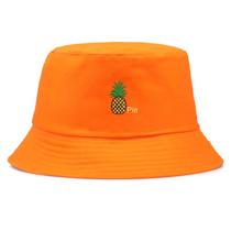 Bone Chapeu Bucket Hat Abacaxi Pineapple Laranja