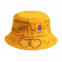 Boné Chapéu Bucket Hat Badass Grafitado Amarelo