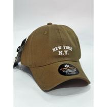 Boné chapeu Ny New York Retro Basebol Aba Curva Masculino e Feminino Regulagem Fitão