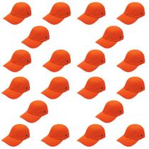 Bone com Capacete de Seguranca EPI Kit 20 Uni Obra Casquete Trabalho Protecao Resistente Reparo