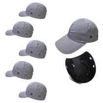 Bone com Capacete EPI Kit 5 Uni Obra Seguranca do Trabalho Casquete Reparo Construcao Oficina Conserto Protecao Resistente Bone com Capacete EPI Kit 5 Uni Obra Seguranca do Trabalho Casquete Reparo Construcao Oficina Conserto Protecao Resistente