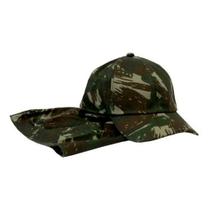 Boné com Protetor Pescoço Liso Camuflado