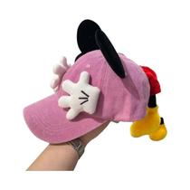 Boné Com Protetor Solar Para Meninas Com Orelhas Do Mickey Mouse, Boné Casual De Cartoon Para