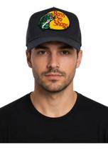 Boné Com Tela Para Pesca Pescador Bass Pro Shop Cinza