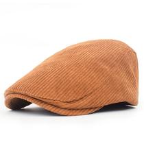 Boné Corduroy Flat Cap Gatsby Newsboy Ivy Cabbie Chapéu para homens