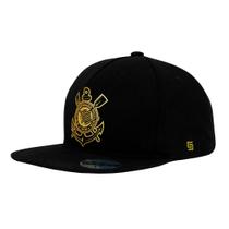 Boné Corinthians Aba Reta Silk Patch Metalico Supercap