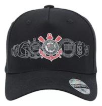 Boné Corinthians Americano Adulto Símbolos Oficial Aba Curva