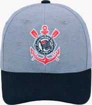 Bone corinthians bordado frontal cinza claro supercap