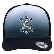 Boné Corinthians Preto Branco Microsatim Supercap