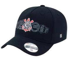 Boné Corinthians Silk Frontal Logo Licenciado Supercap 37870