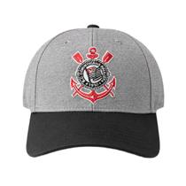 Boné Corinthians SuperCap Cinza Aba Curva Oficial Tamanho:ÚnicoCor:Cinza