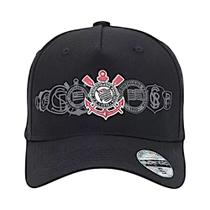Boné Corinthians Varios Simbolos Preto